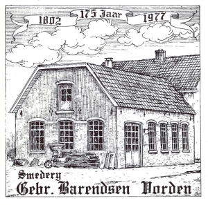 T01 Tegel 175 jaar smederij Gebr Barendsen 1802-1977